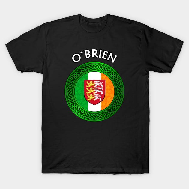 Irish Flag Shamrock Celtic Knot - O'Brien T-Shirt by Taylor'd Designs